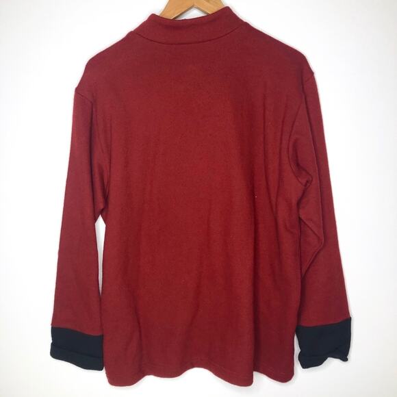 Vintage Winnie the Pooh Maroon Mockneck Sweatshirt - Picture 7 of 7